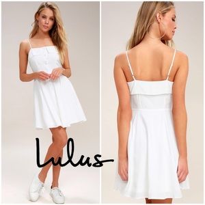 NWT Lulu’s Sweet Destiny Button-Front Dress Size S